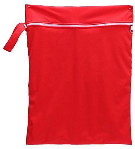Universal Washable Reusable Zip-closure Wet Bag Nappy Storage Pouch(Red)