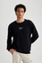 Defacto Regular Fit Printed Long Sleeve Sweatshirt