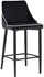 Black fixed bar stool