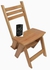 Beech Wood Convertible Ladder 3 Steps Into A Small Chair Beige + Zigor Special Bag