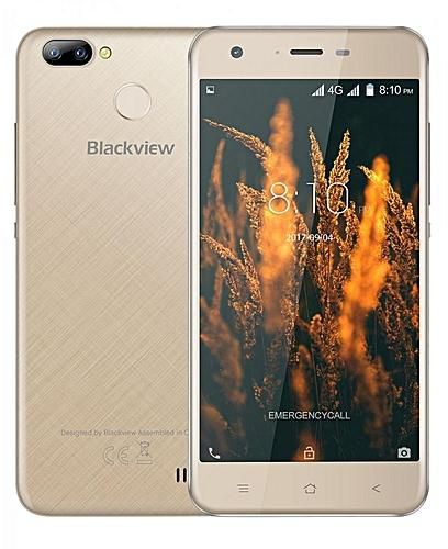 Blackview A7 Pro - 5.0" 4G - 2GB -16GB - Fingerprint - Dual SM - Mobile Phone - Gold