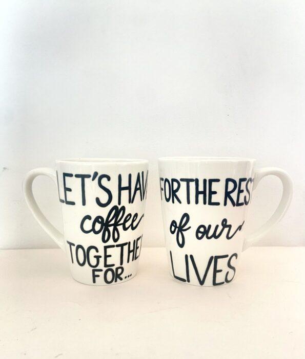 ‘Let’s have Coffee Together’ Set of 2 mugs