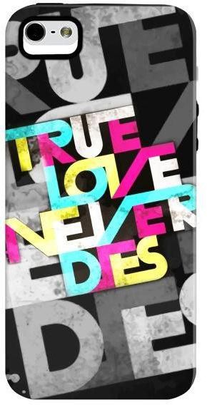 Stylizedd Dual Layer Tough Case Cover Matte Finish for Apple iPhone SE / 5 / 5S - True Love Never Dies