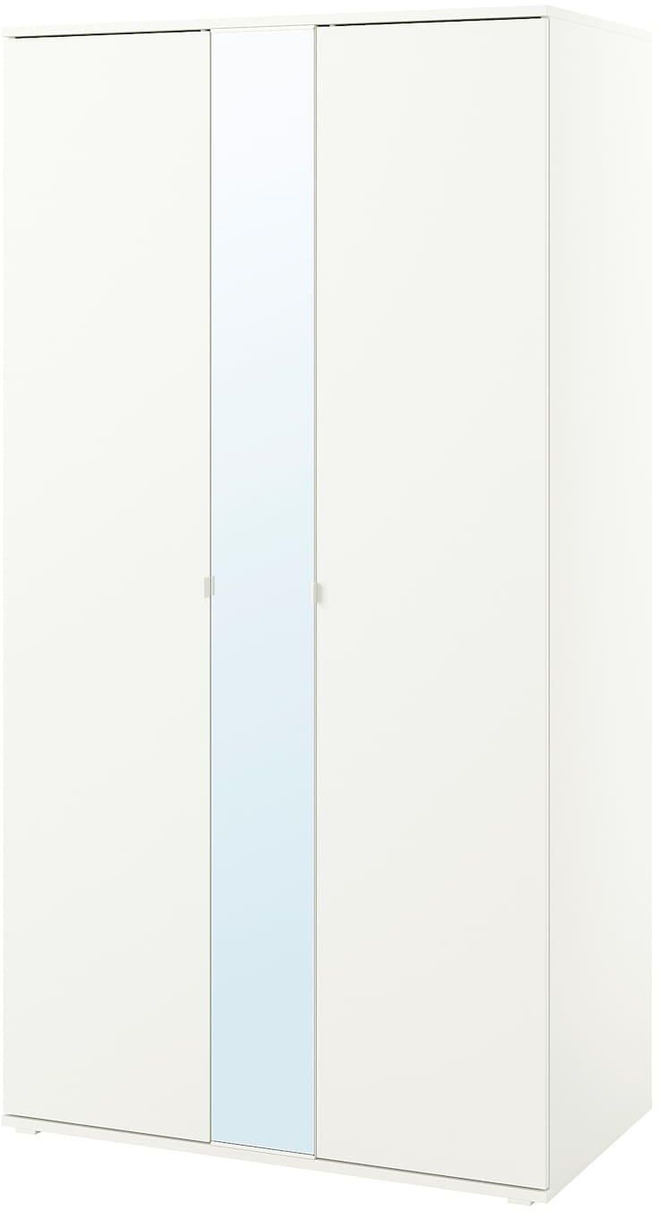 VIHALS Wardrobe with 2 doors - white 105x57x200 cm