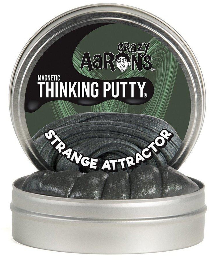 Crazy Aarons Thinking Putty Magnetic Strange Attractor (Metallic Dark Grey)
