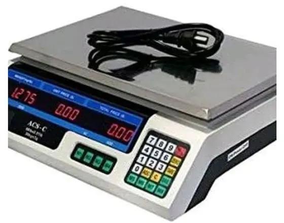 Digital Price Computing Weighing scale 3209 without arms -Digital Weighing Scale-Up to 30KG Digital Scale Electronic Market Balance Weighing Machine White