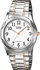 Casio His & Her White Dial Two Tone Stainless Steel Band Couple Watch - MTP/LTP-1275SG-7B