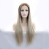 Straight Blonde Long Synthetic Wig With Dark Roots And A Middle Part