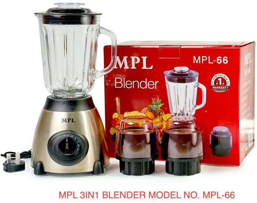 MPL  In 1 Blender With Grinder,meat Mincer And Blender.Grinder for milling coffee beans, nuts, chocolate. Strong Unbreakable poly carbonate Blender Jar. Stainless steel blades for 
