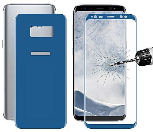 Sunsky ENKAY Hat-Prince Front + Back For Samsung Galaxy S8+ / G9550 0.26mm 9H Surface Hardness 3D Curved Full Screen Bent Tempered Glass Color Screen Protector(Dark Blue)