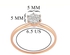 Vera Perla 18K Solid Rose Gold 0.07Ct Genuine Diamonds Solitaire Ring - Size US 6.5