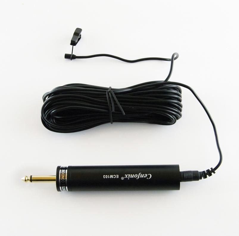 Cenfonix Condenser Clip Microphone  Mini Tie Clip Mic 10 Meters Cable