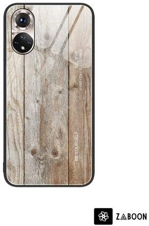 Protective Case Cover For Honor 50 Wood Grain Glass Protective Case