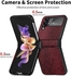 Compatible with Galaxy Z Flip 4 Premium PU Leather Case (Crocodile Shape) for Samsung Galaxy Z Flip 4 - by Next store (Red)