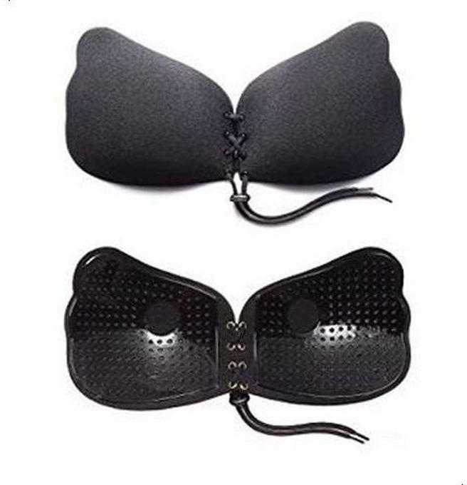 Backless And Strapless Silicone Bra Cup - Black.