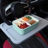 Easy-Attach Car Steering Wheel Desk Tray: Ideal for On-the-Go Meals & Tasks-White