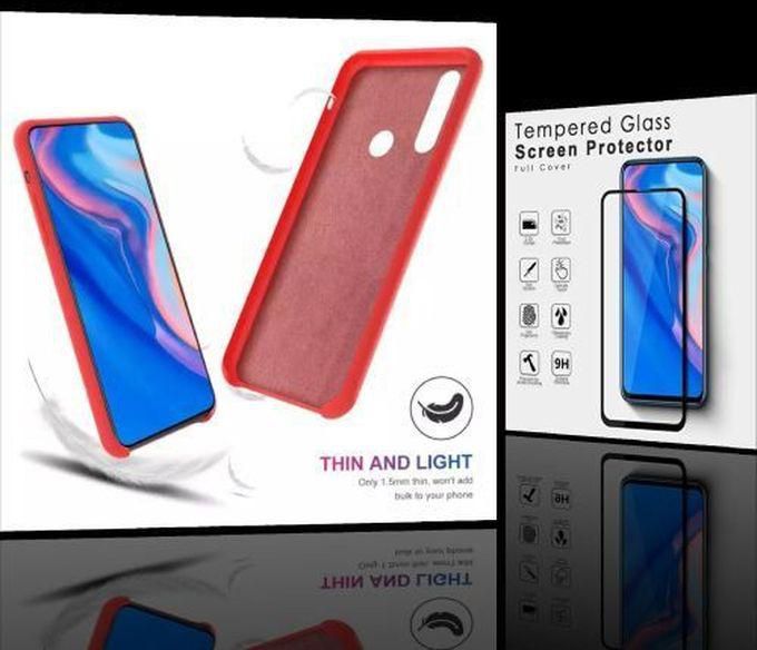 Hauwei Silicone Case + Screen Protector Huawei Y9 Prime (2019).