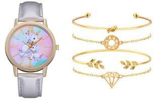 Women's Fashion Quartz Analog Watch NSSB037004852 With Unicorn Print Bracelet