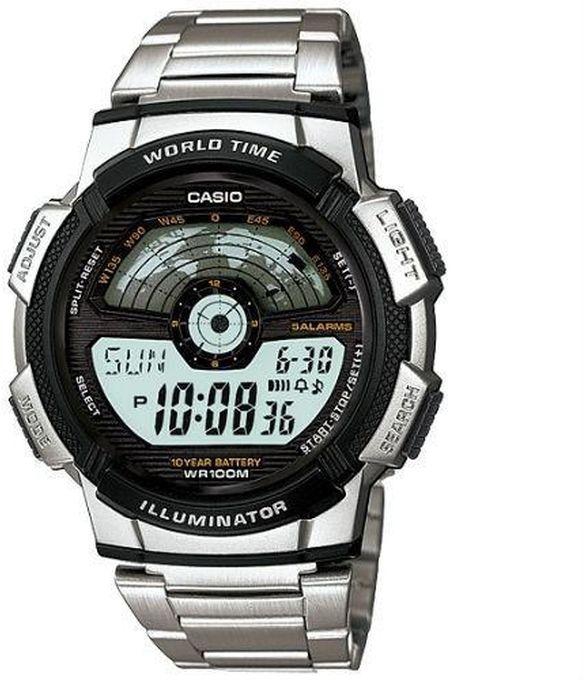 Casio AE-1100WD-1A Silver Stainless Watch For Men