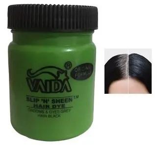 Vaida Turns Grey Hair Black Slip ‘N’ Sheen Hair Dye Pomade