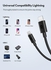 USB Cable With Type-C To Lightning Connector Black