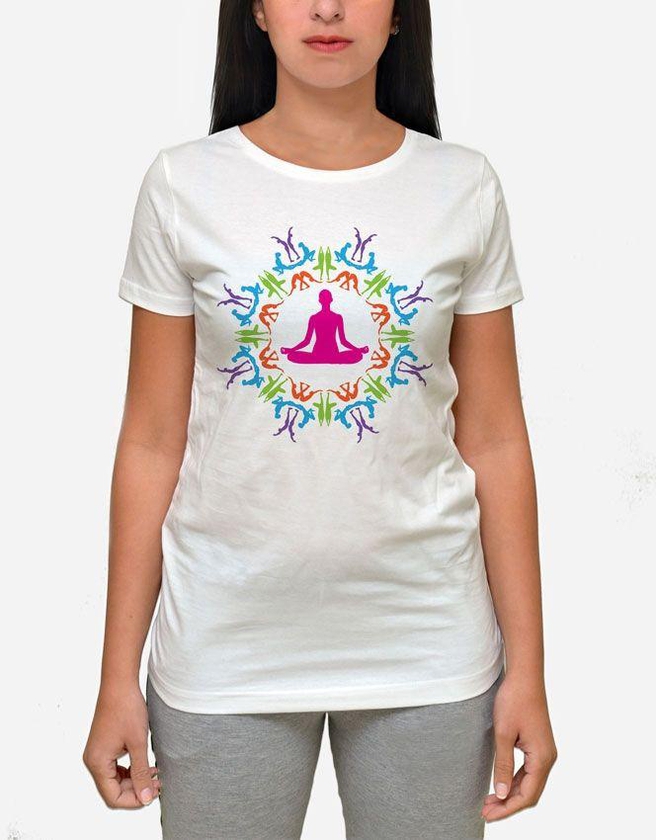Printed Mandala: Yogi T-Shirt - Black