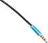 Keendex Audio Splitter 3.5mm Earphone Cable Male To 2 Female M/2F - Black/Blue
