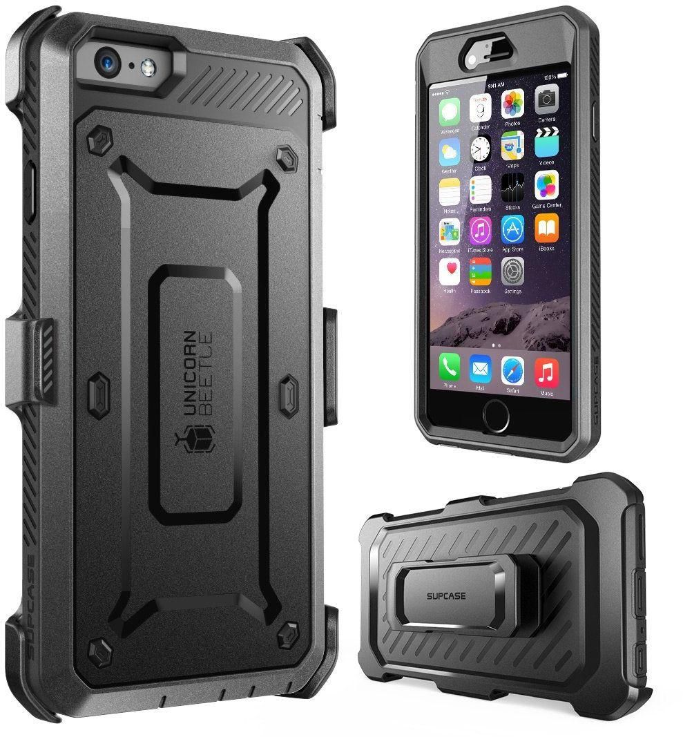 كفر ابل ايفون 6 4.7 حماية مزدوجة اسود SUPCASE iPhone 6 4.7 Full-body Protective Case BeetlePRO Black
