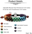 JOVIVI 7 Chakra Reiki Healing Crystal Gemstone Yoga Stone Beaded Braided Bracelet Adjustable Women Jewellery, 16.5-24.1 cm (Pack of 1), Crystal Gemstone