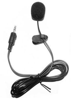 External Clip-on Lapel Lavalier Wired Condenser Microphone LU-V5-183 Black