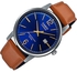 Casio MTS-110L-2A Saphire Crystal Analog Quartz Leather Strap Men's Watch