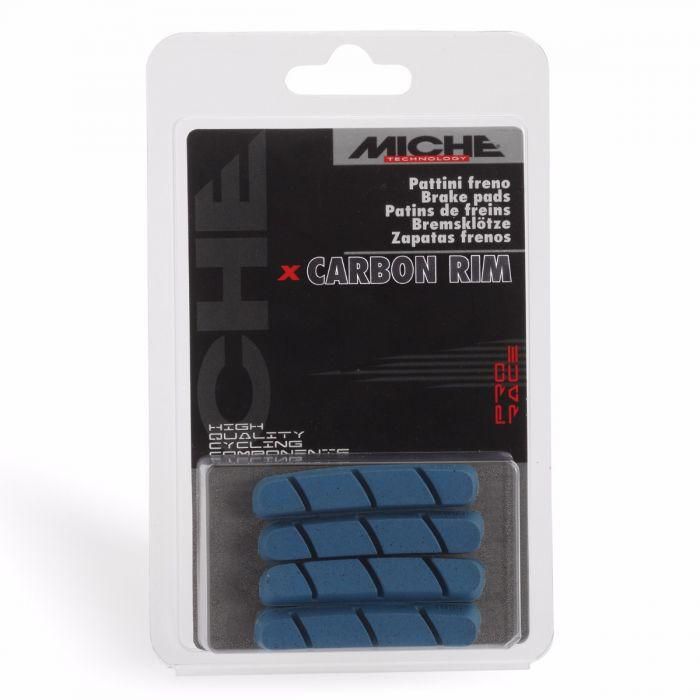Miche Brake Pads for Carbon  Rims "Sh" 4 Pcs - Shimano (Blue)