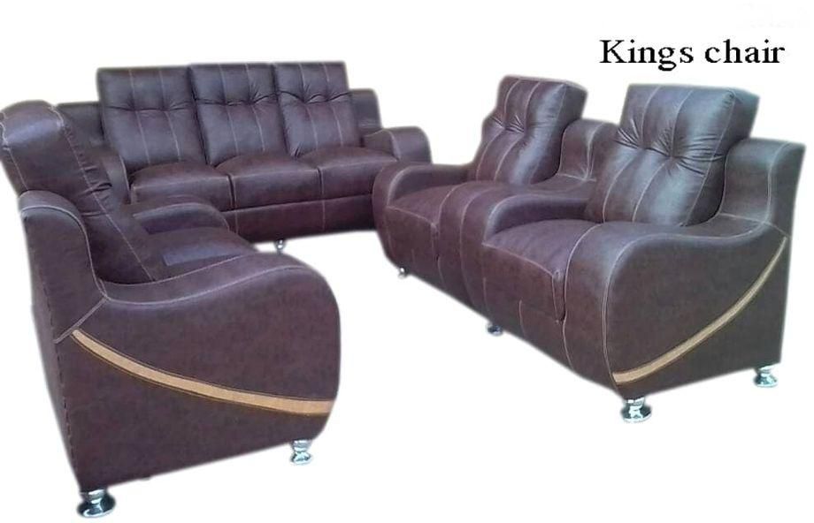 Comfort Leather Sofa. Brown. Order Now And Get OTTOMAN Free (DELIVERY ONLY IN LAGOS)