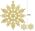 Q&W 57 Pieces Christmas Glitter Snowflake Plastic Snowflake Ornaments Snowflake Hanging Decorations Christmas Tree Decorations for Christmas Party and Home Decor (GOLD)
