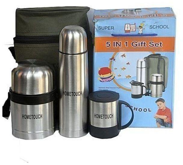 Home Touch HOME TOUCH Stainless Steel Food Flask Set - 5 In 1 Set