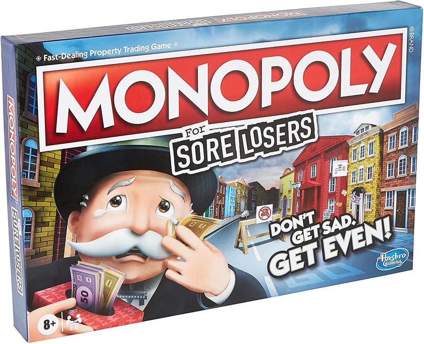 Hasbro Gaming Monopoly For Sore Losers Board Game For Ages 8 And Up, The Game Where It Pays To Lose