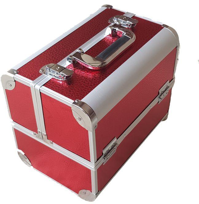 Professional Makeup Box - Red & Silver..