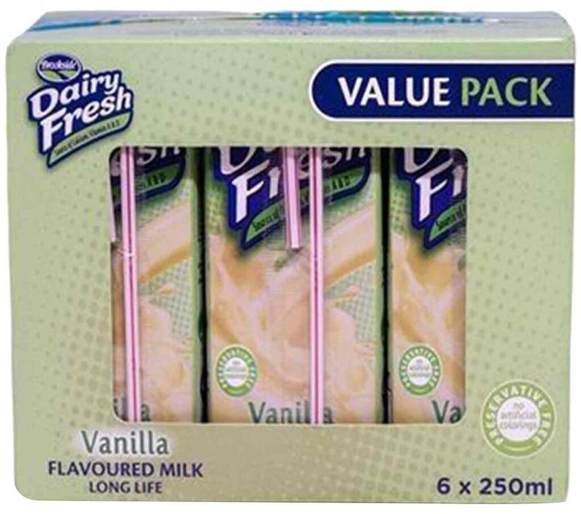 Brookside Dairy Fresh Vanilla Flavoured Milk 250Ml X Pack Of 6  Long Life