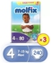 Molfix Diapers Comfort-fix Diapers, Size 4 (x 3) (Total 240 Count)