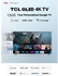 TCL QLED 4K Smart Google Tv | ONKYO sound system