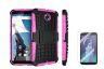 Ozone Tough Shockproof Heavy Duty Kick Stand Armor Case for Google Nexus 6 Hot Pink