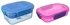 M design lunch box, 1.1 liter - blue + M Design Lunch Box, 600 ml - Pink and Purple
