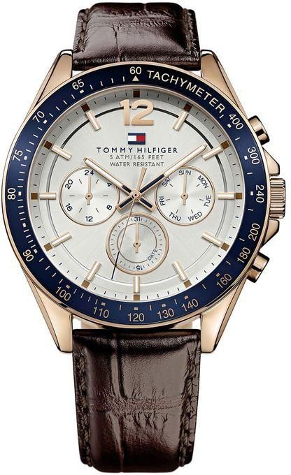 Tommy Hilfiger Men's Leather Analog Watch - 1791118 - 47 mm