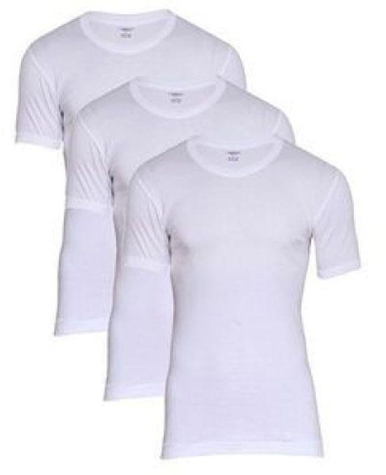Men's Round Neck T-Shirt- White 3 Pieces