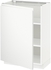 METOD Base cabinet with shelves, white, Voxtorp matt white white, 60x37 cm