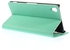 Litchi Skin Leather Card Holder Cover & OZONE Screen Guard  Sony Xperia Z3 D6603 D6653 [Cyan]