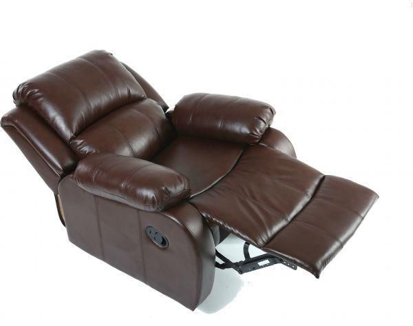 360 Degree Rotating And Rocking Recliner Sofa Chair Brown Xr