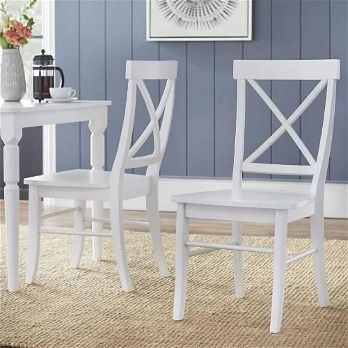Dove Lacquered 4-Chair & Banquette Dining Set, White - DR1087