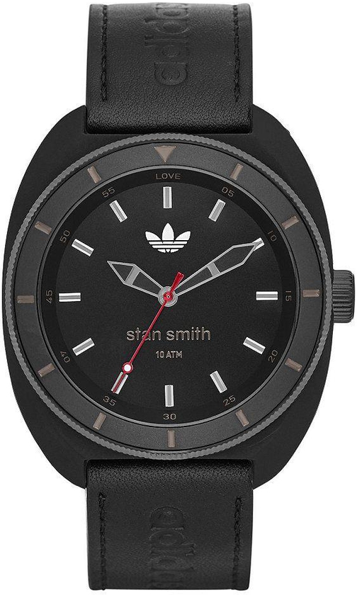 Adidas Stan Smith Unisex Black Dial Leather Band Watch ADH2934]