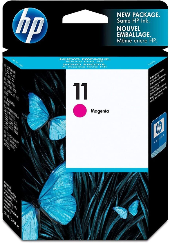 HP 11 Magenta Original Ink Cartridge (C4837A) For HP Business Inkjet 1000 1100 1200 2300 2600 2800 HP Designjet 100 110 HP Officejet 9110 9120 9130 Officejet Pro K850 HP Color Inkjet Cp1700